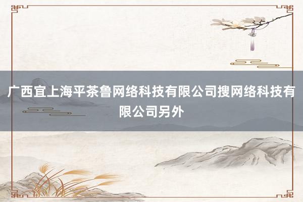 广西宜上海平茶鲁网络科技有限公司搜网络科技有限公司另外