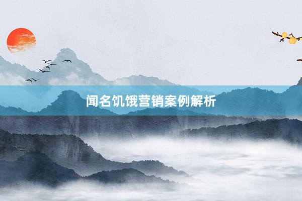 闻名饥饿营销案例解析